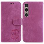 For Sony Xperia 1 VI Little Tiger Embossed Leather Phone Case(Rose Red)