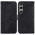 For Sony Xperia 1 VI Little Tiger Embossed Leather Phone Case(Black)