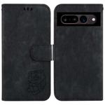 For Google Pixel 7 Pro Little Tiger Embossed Leather Phone Case(Black)