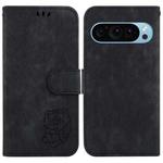 For Google Pixel 9 Little Tiger Embossed Leather Phone Case(Black)