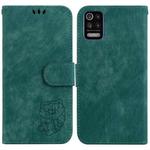 For LG K52 / K62 / Q52 Little Tiger Embossed Leather Phone Case(Green)