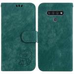 For LG Stylo 6 / K71 Little Tiger Embossed Leather Phone Case(Green)