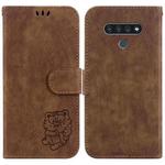 For LG Stylo 6 / K71 Little Tiger Embossed Leather Phone Case(Brown)