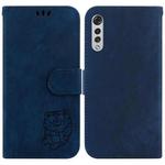 For LG Velvet 4G / 5G / G9 Little Tiger Embossed Leather Phone Case(Dark Blue)