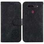 For LG K41S / K51S Little Tiger Embossed Leather Phone Case(Black)