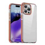 For iPhone 15 Pro Max iPAKY MT Series Transparent PC+TPU Phone Case(Orange)