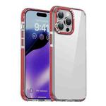 For iPhone 15 Pro iPAKY MT Series Transparent PC+TPU Phone Case(Red)