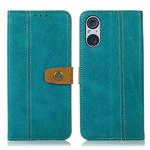 For Sony Xperia 5 V Stitching Thread Calf Texture Leather Phone Case(Light Green)