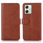 For Motorola Moto G64 5G Cow Texture Leather Phone Case(Brown)