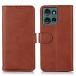 For Motorola Edge 50 5G Global Cow Texture Leather Phone Case(Brown)