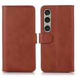 For Sony Xperia 1 IV Cow Texture Leather Phone Case(Brown)