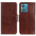 For Motorola Edge 40 Neo Nappa Texture Flip Leather Phone Case(Brown)