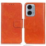 For Motorola Moto G04 / G24 Nappa Texture Flip Leather Phone Case(Orange)