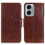 For Motorola Moto G24 Power Nappa Texture Flip Leather Phone Case(Brown)