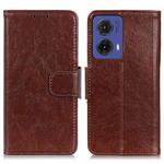 For Motorola Moto G85 Nappa Texture Flip Leather Phone Case(Brown)