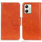 For Motorola Moto G54 India Nappa Texture Flip Leather Phone Case(Orange)