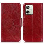 For Motorola Moto G54 India Nappa Texture Flip Leather Phone Case(Red)