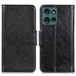 For Motorola Edge 50 5G Global Nappa Texture Flip Leather Phone Case(Black)