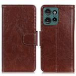 For Motorola Edge 50 5G Global Nappa Texture Flip Leather Phone Case(Brown)