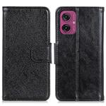 For Motorola Moto G55 5G Nappa Texture Flip Leather Phone Case(Black)