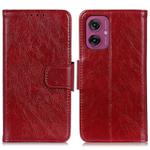 For Motorola Moto G55 5G Nappa Texture Flip Leather Phone Case(Red)