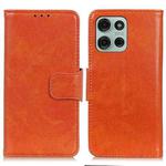 For Motorola Moto G75 5G Nappa Texture Flip Leather Phone Case(Orange)