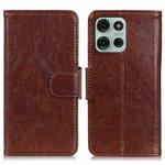 For Motorola Moto G75 5G Nappa Texture Flip Leather Phone Case(Brown)