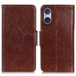 For Sony Xperia 5 V Nappa Texture Flip Leather Phone Case(Brown)