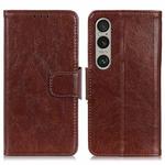 For Sony Xperia 1 IV Nappa Texture Flip Leather Phone Case(Brown)