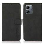 For Motorola Moto G14 4G KHAZNEH Matte Texture Leather Phone Case(Black)