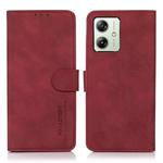 For Motorola Moto G54 5G KHAZNEH Matte Texture Leather Phone Case(Red)