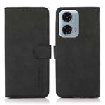 For Motorola Moto G04 / G24 KHAZNEH Matte Texture Leather Phone Case(Black)