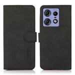 For Motorola Edge 50 Pro KHAZNEH Matte Texture Leather Phone Case(Black)