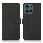 For Motorola Edge 50 5G Global KHAZNEH Matte Texture Leather Phone Case(Black)