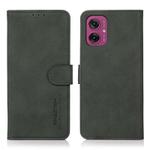 For Motorola Moto G55 5G KHAZNEH Matte Texture Leather Phone Case(Green)