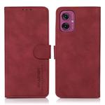 For Motorola Moto G55 5G KHAZNEH Matte Texture Leather Phone Case(Red)