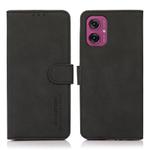 For Motorola Moto G55 5G KHAZNEH Matte Texture Leather Phone Case(Black)