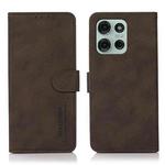 For Motorola Moto G75 5G KHAZNEH Matte Texture Leather Phone Case(Brown)