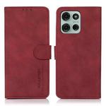 For Motorola Moto G75 5G KHAZNEH Matte Texture Leather Phone Case(Red)