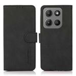 For Motorola Moto G15 4G / G05 KHAZNEH Matte Texture Leather Phone Case(Black)