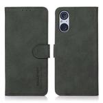 For Sony Xperia 5 V KHAZNEH Matte Texture Leather Phone Case(Green)