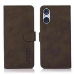 For Sony Xperia 5 V KHAZNEH Matte Texture Leather Phone Case(Brown)