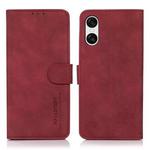 For Sony Xperia 10 VI KHAZNEH Matte Texture Leather Phone Case(Red)