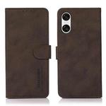 For Sony Xperia 10 VI KHAZNEH Matte Texture Leather Phone Case(Brown)