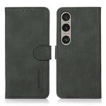 For Sony Xperia 1 IV KHAZNEH Matte Texture Leather Phone Case(Green)