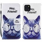 For iPhone 15 Painted Pattern Horizontal Flip Leather Phone Case(Cool Cat)