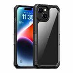 For iPhone 15 iPAKY Guard Series Transparent PC+TPU Phone Case(Black)