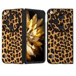 For OPPO Find N3 ABEEL Black Edge Leopard Phone Case(Golden Leopard)