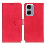 For Motorola Moto G24 Power KHAZNEH Retro Texture Leather Phone Case(Red)