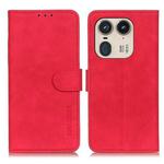 For Motorola Edge 50 Ultra KHAZNEH Retro Texture Leather Phone Case(Red)